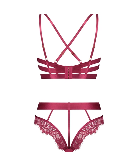 Private åpent skritt body Flora, Rød