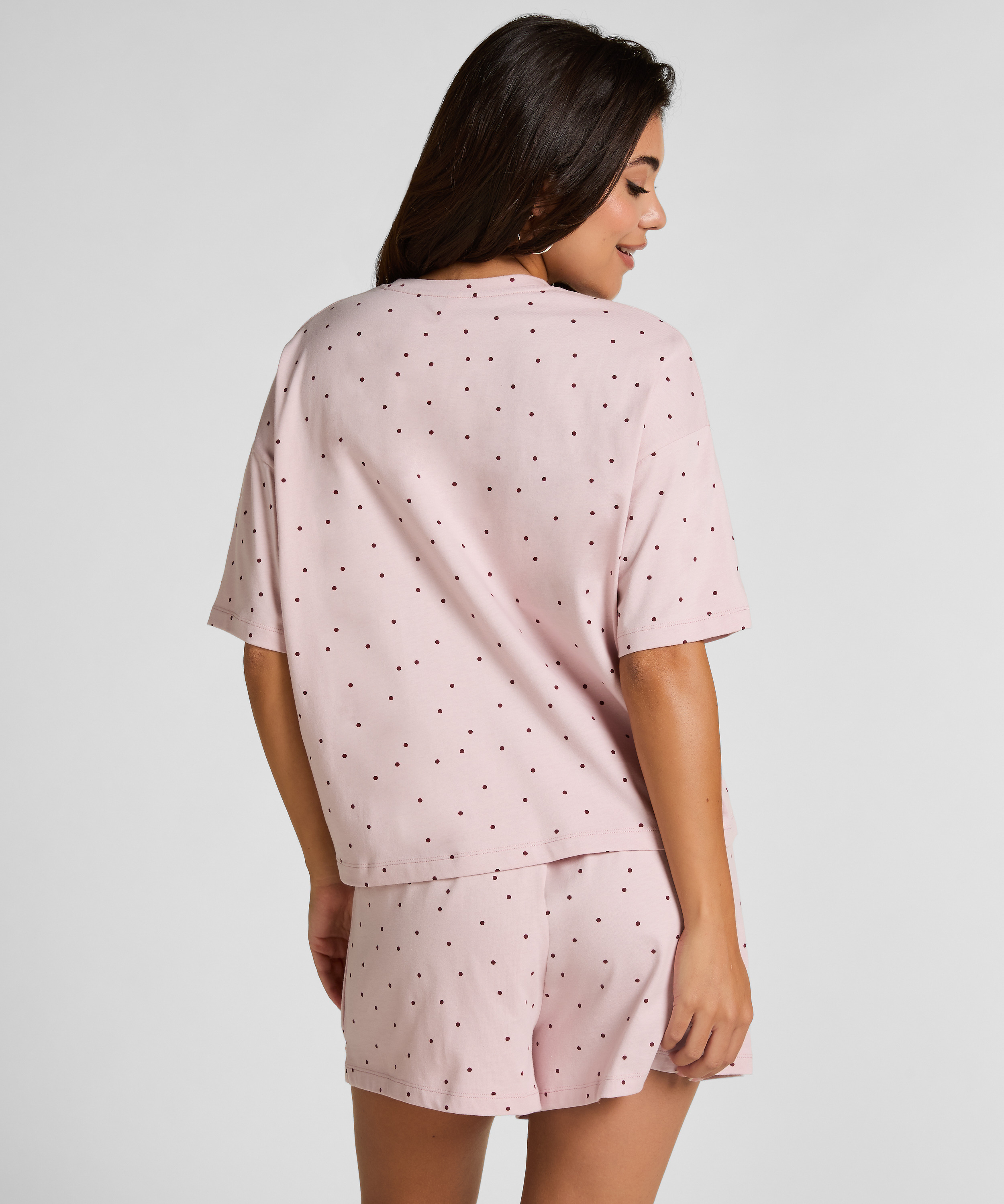 Pyjama Set Cotton Jersey Short, Rosa, main