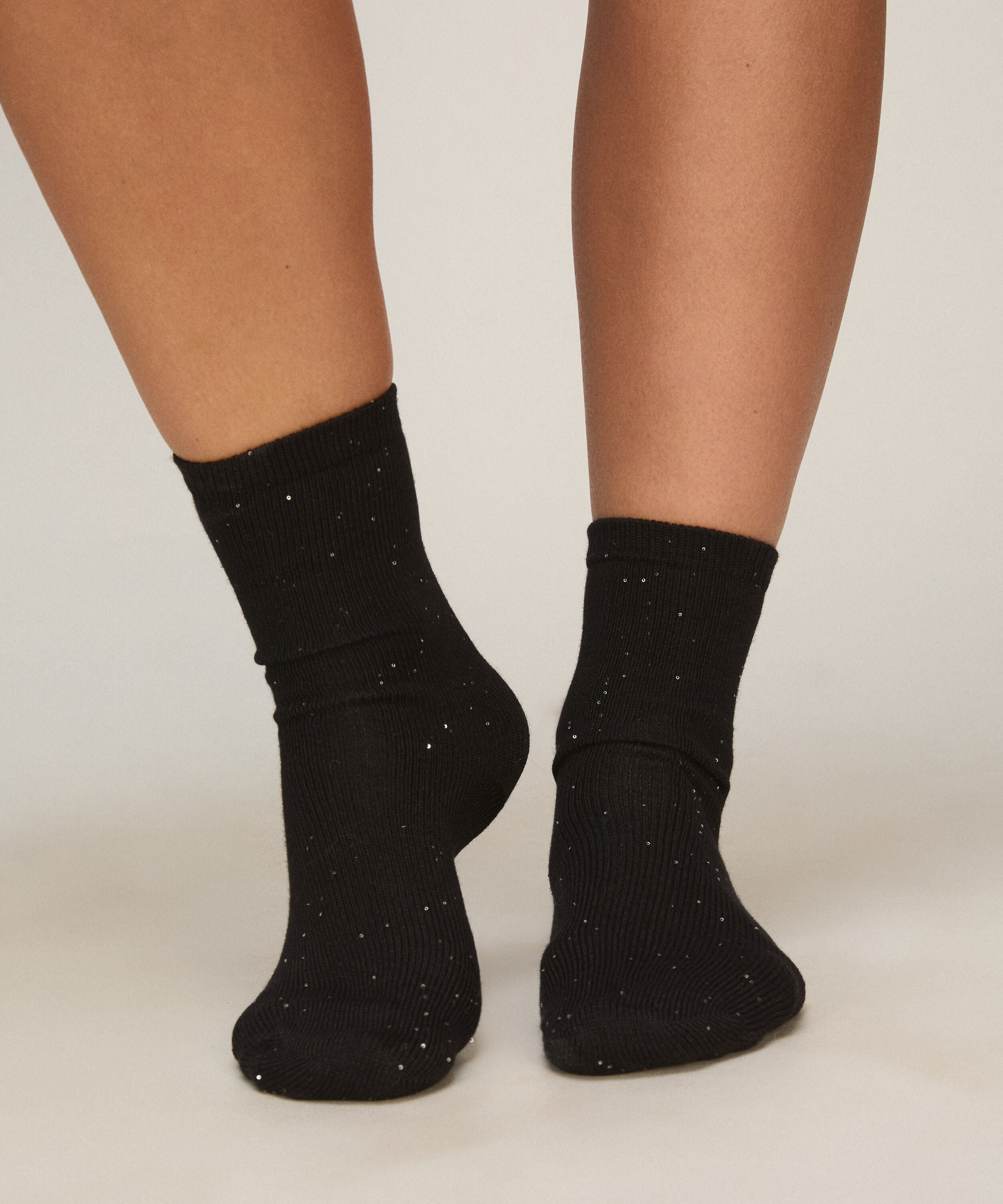 Sokker Sequin Crew, Svart