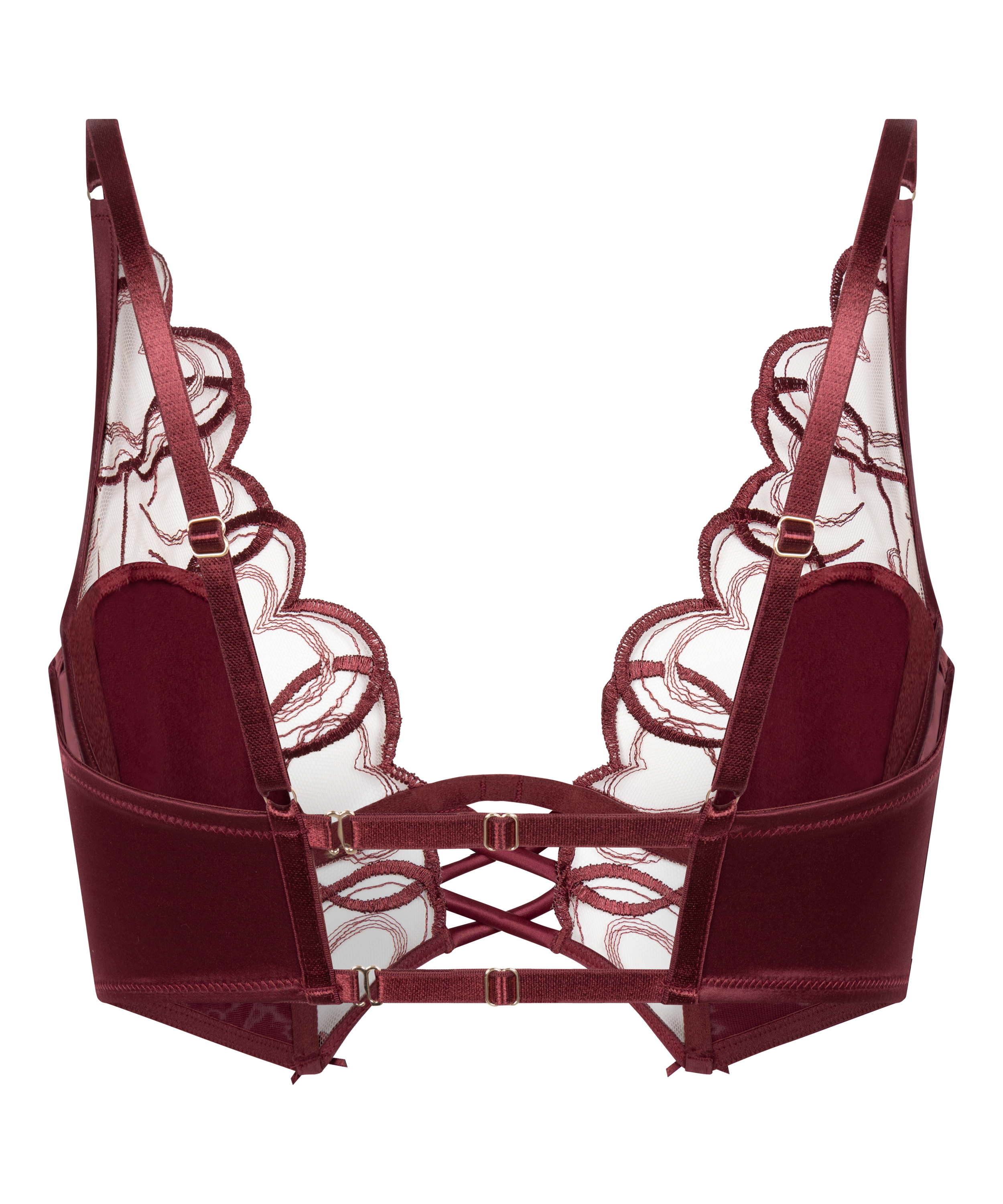 Olivia Non-Padded Underwired Longline Bra, R&oslash;d, main