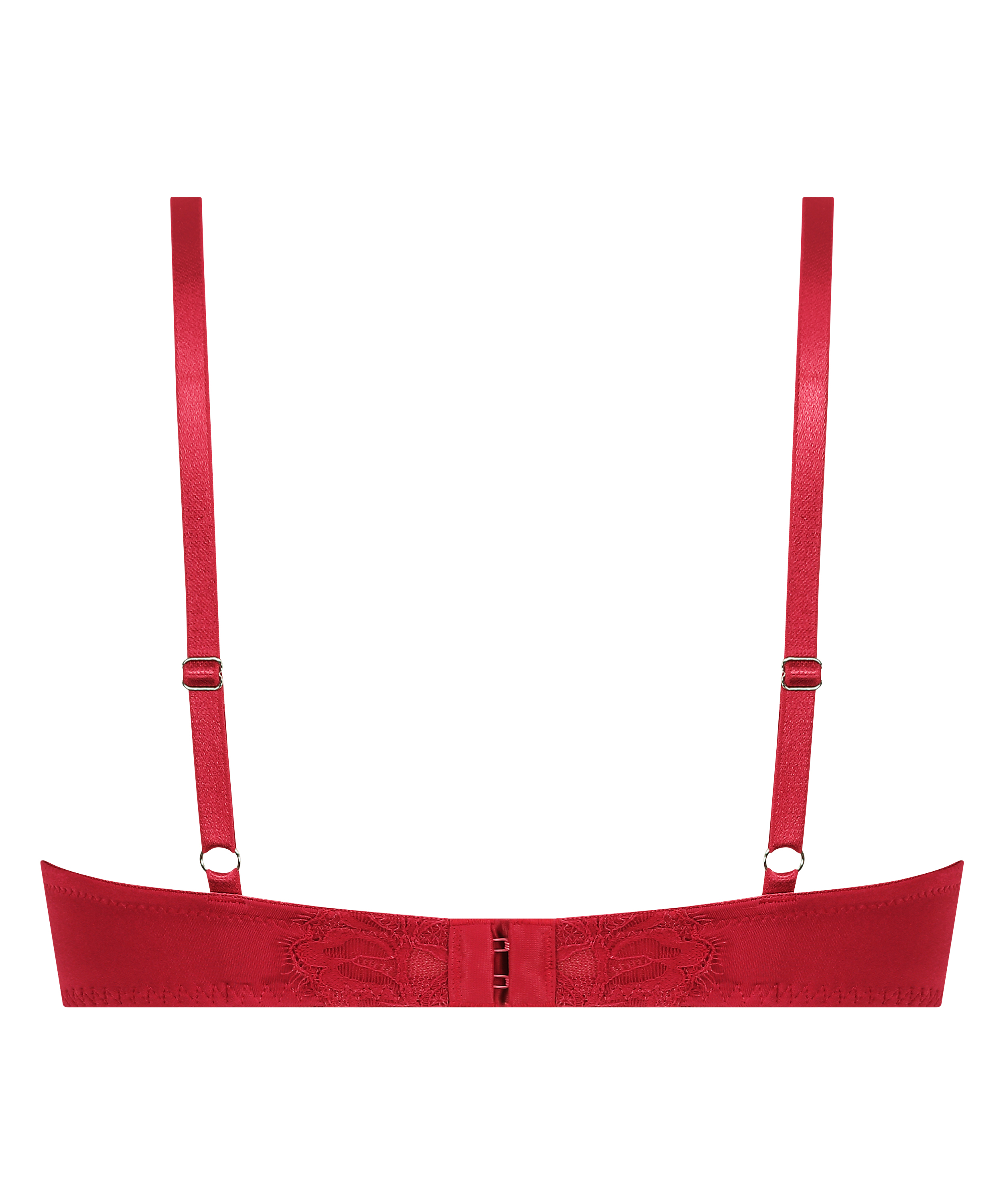 Vatterte bøyle-bh Charlotta, Rød, main