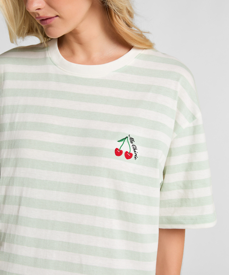 Nattskjorte med rund hals, Gr&oslash;nn