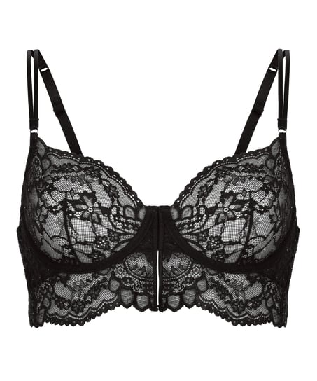 Sabrina longline upolstret spile-BHe, Svart