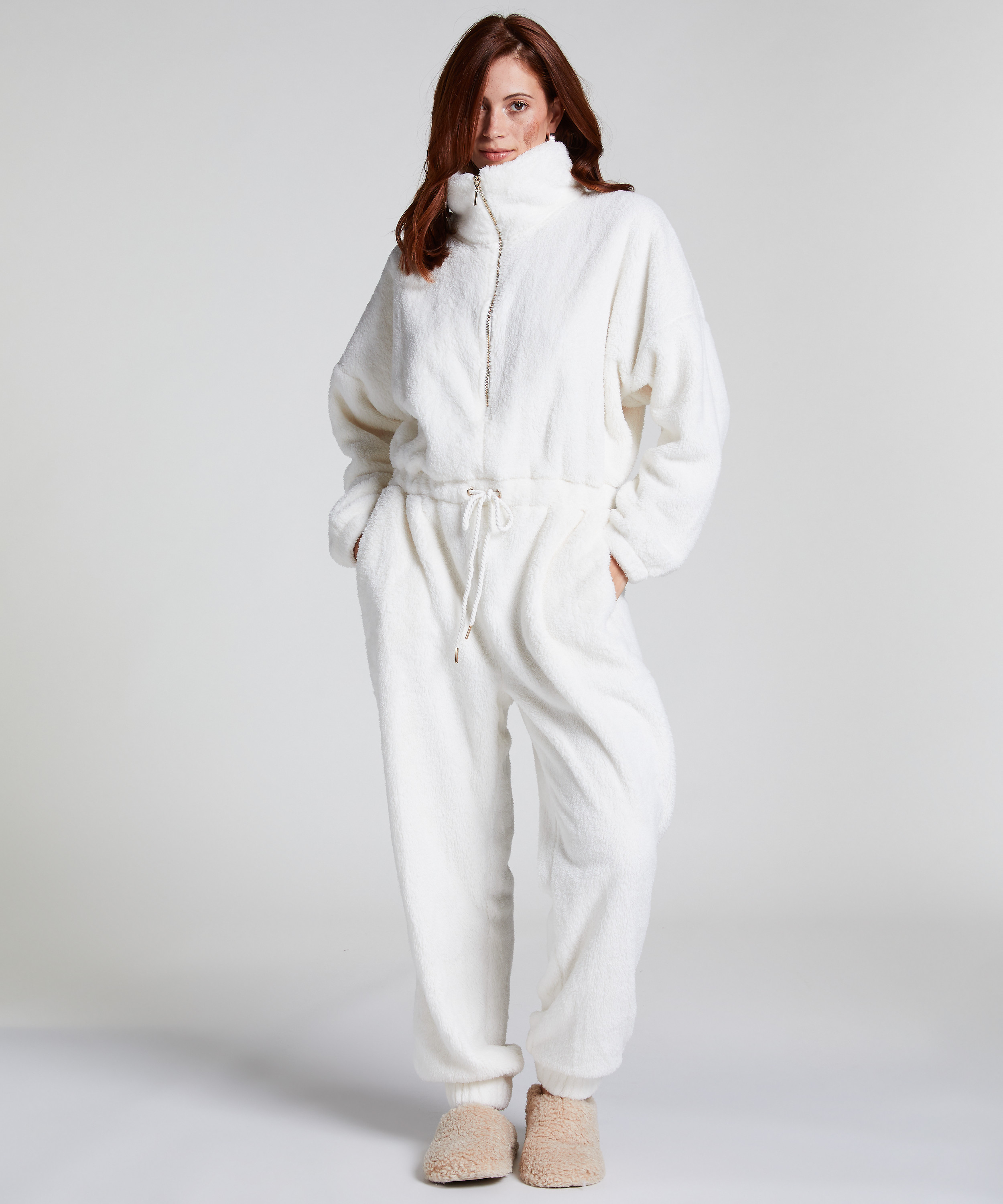 Onesie Fleece, Hvit, main