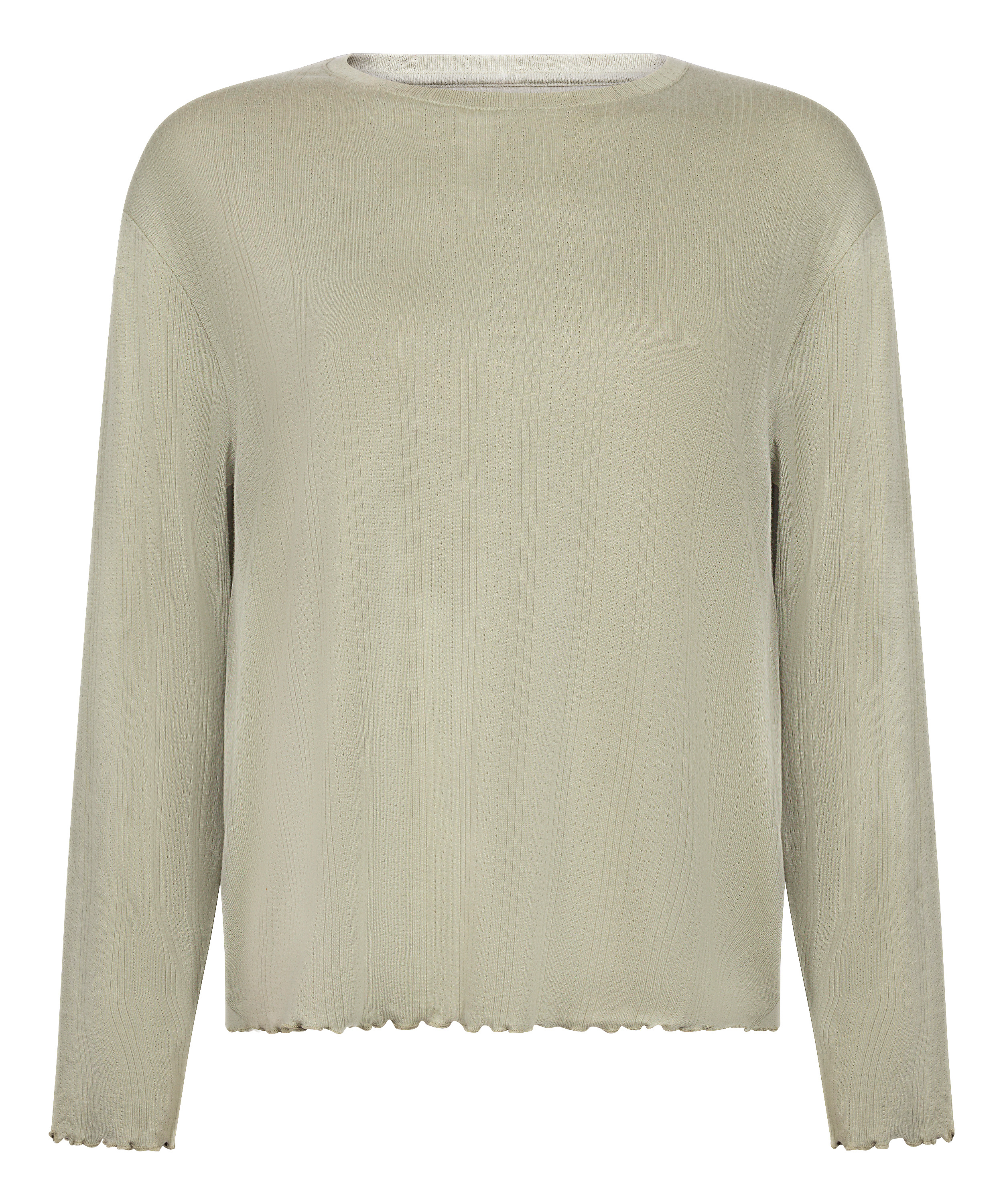 Pyjama Top Loose Pointelle, Gr&oslash;nn, main