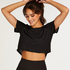 HKMX Crop-topp Mesh, Svart