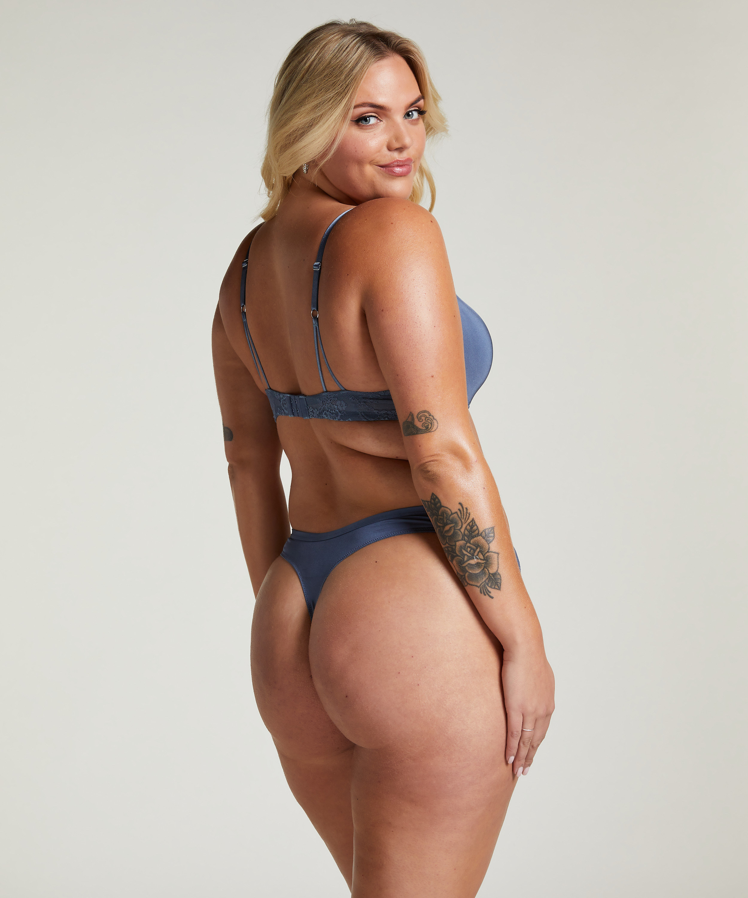 Vatterte bøyle-bh Lea, Grå, main