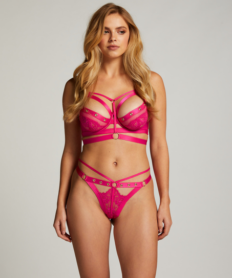 Uvattert bh med bøyle longline Sadie, Rosa
