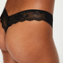 Invisible g-streng Lace Back, Svart