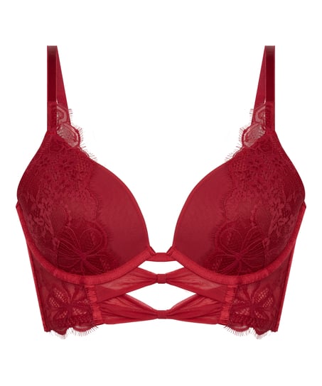 Marianna Push-Up Longline Bra, Rød