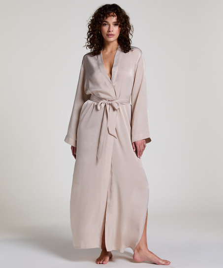 Satengkimono, Beige