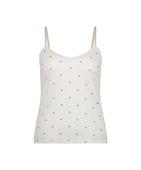 Cami lace top, Hvit