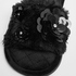 Floral slippers, Svart