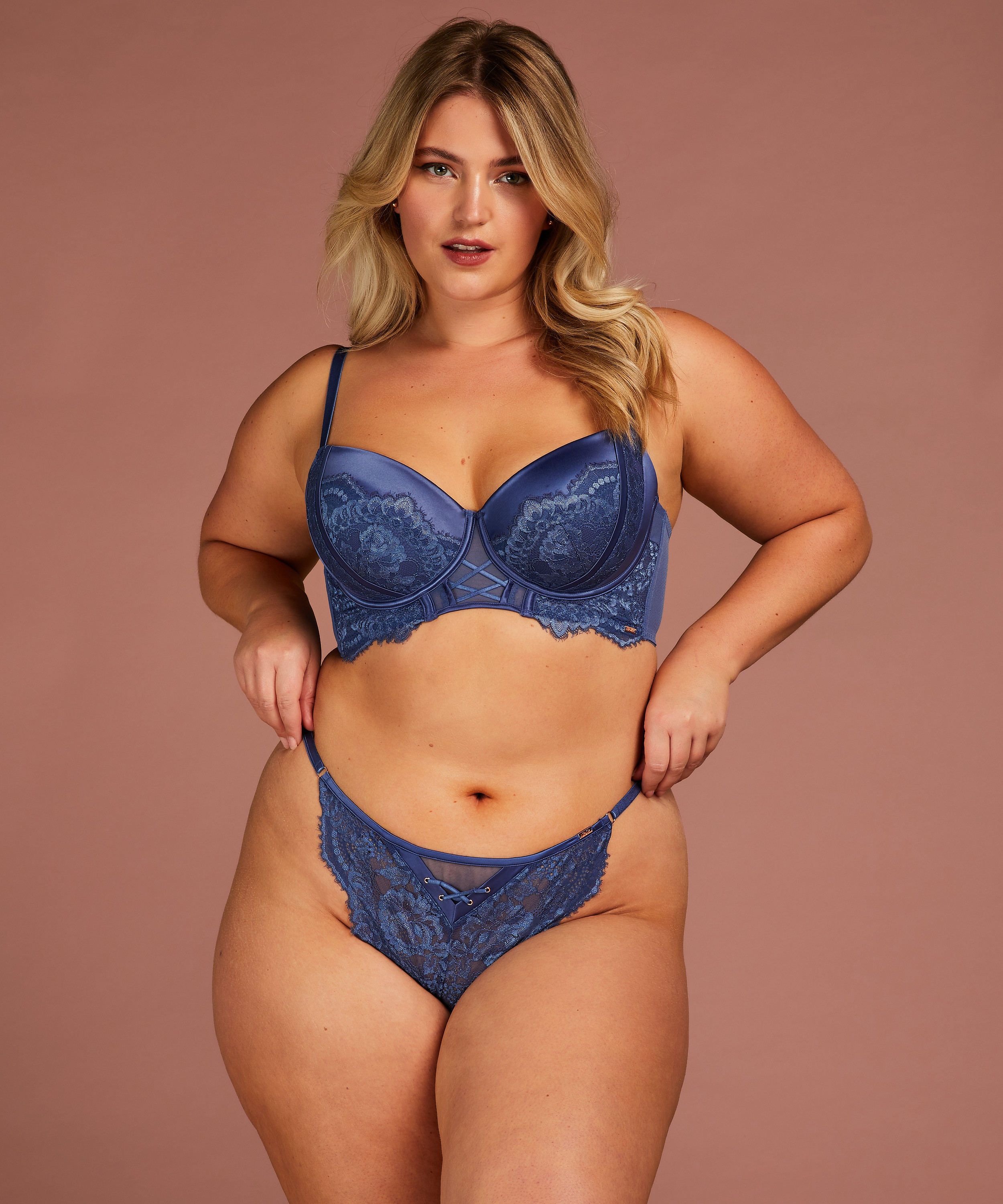 G-streng med h&oslash;y skj&aelig;ring Daan, Bl&aring;, main