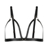 Bralette i imitert skinn, Svart