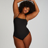 Badedrakt Bandeau Scallop, Svart