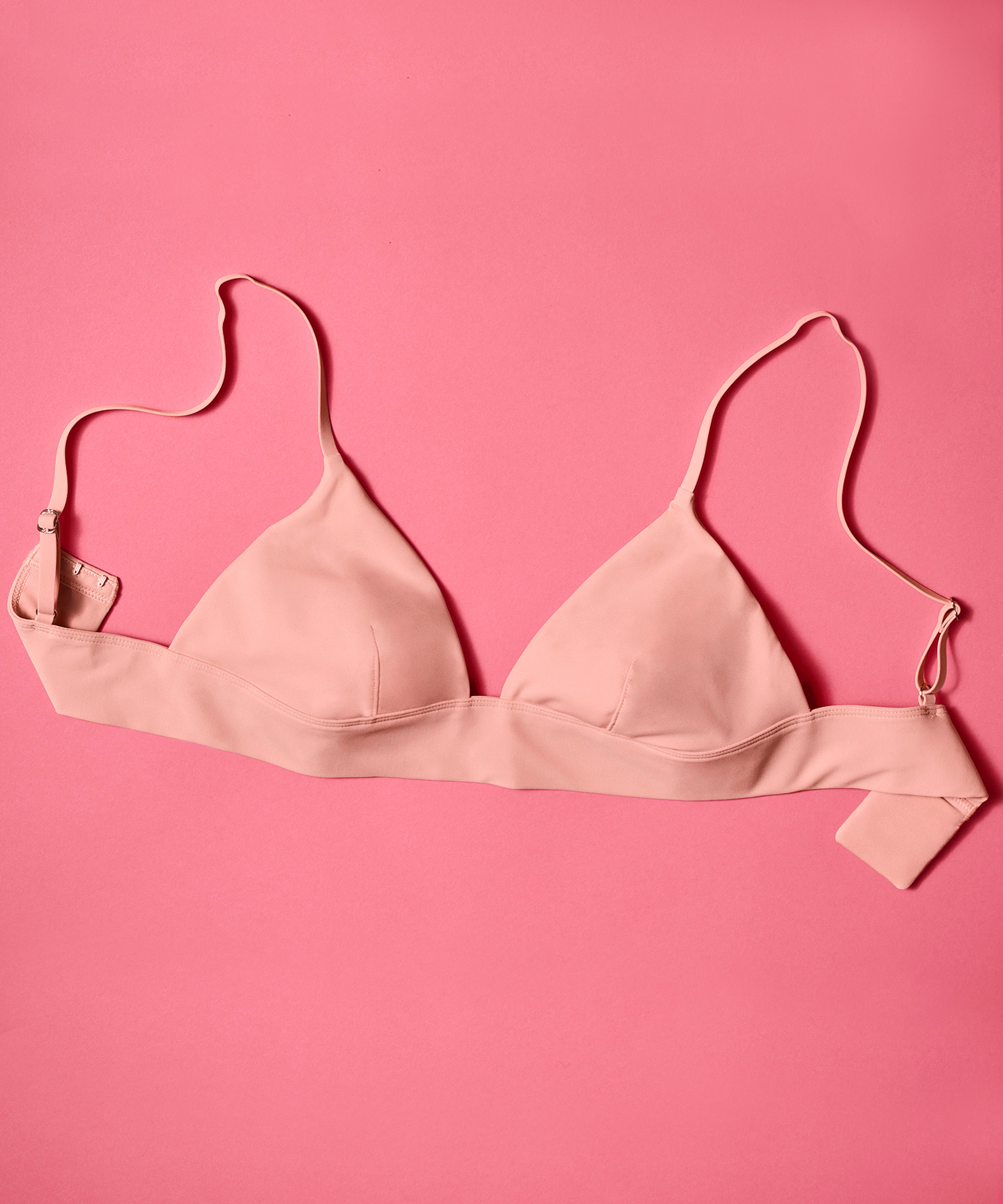 Triangle Bralette Smooth, Rosa, main