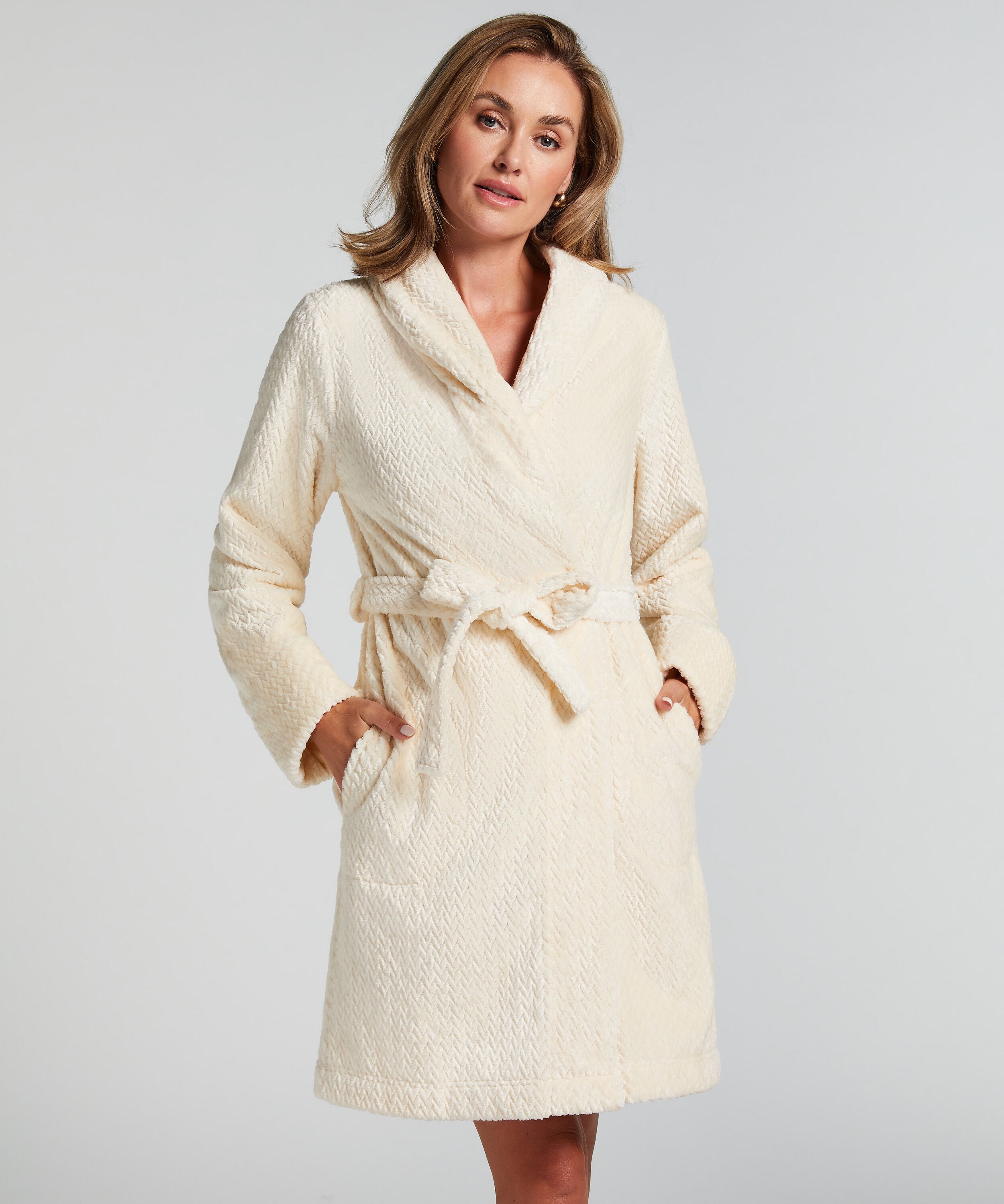 Badekåpe Fleece, Hvit
