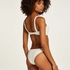 Broderie Polstret smal bikinitopp, Hvit