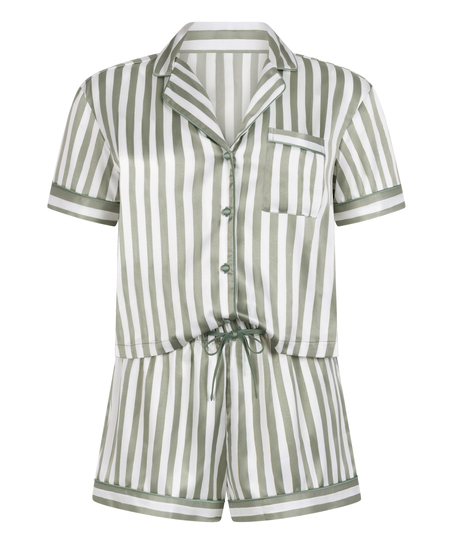 Sateng pysjamassett, Gr&oslash;nn