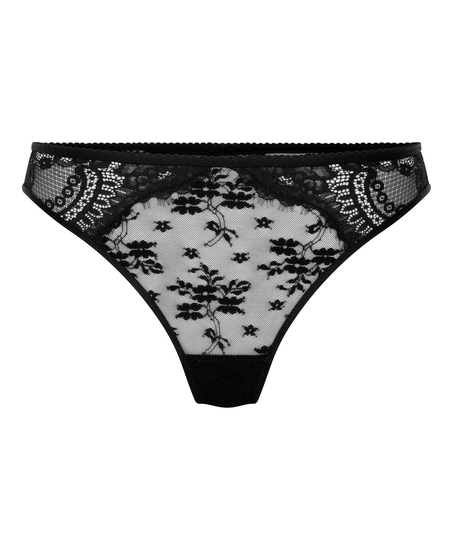 Lou G-streng med høyt ben, Svart