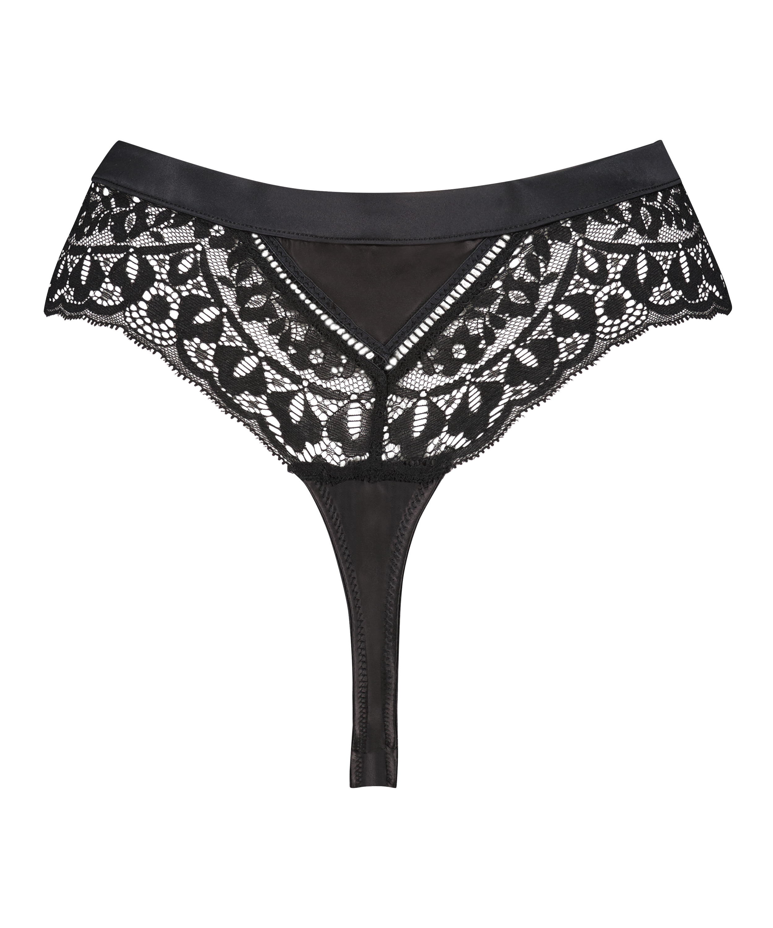 Niany high waist g-streng, Svart, main