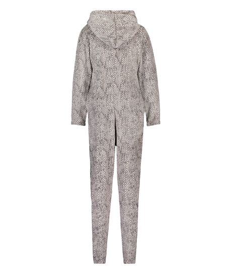 Onesie flanellfleece, Grå