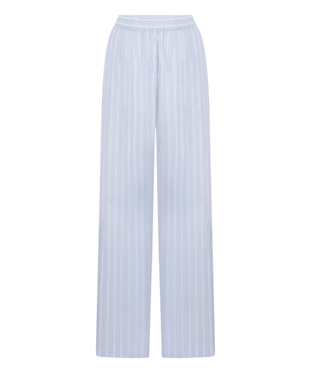 Pant Woven Cotton Stripe, Bl&aring;