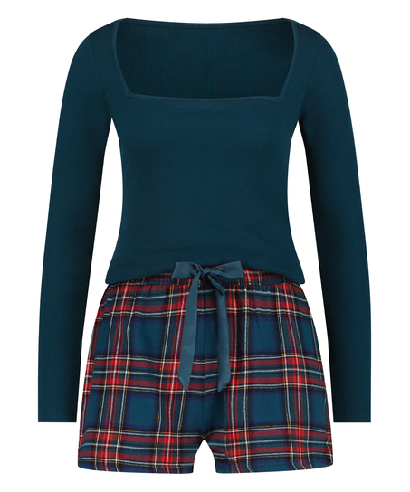 Twill pyjamas sett, Blå