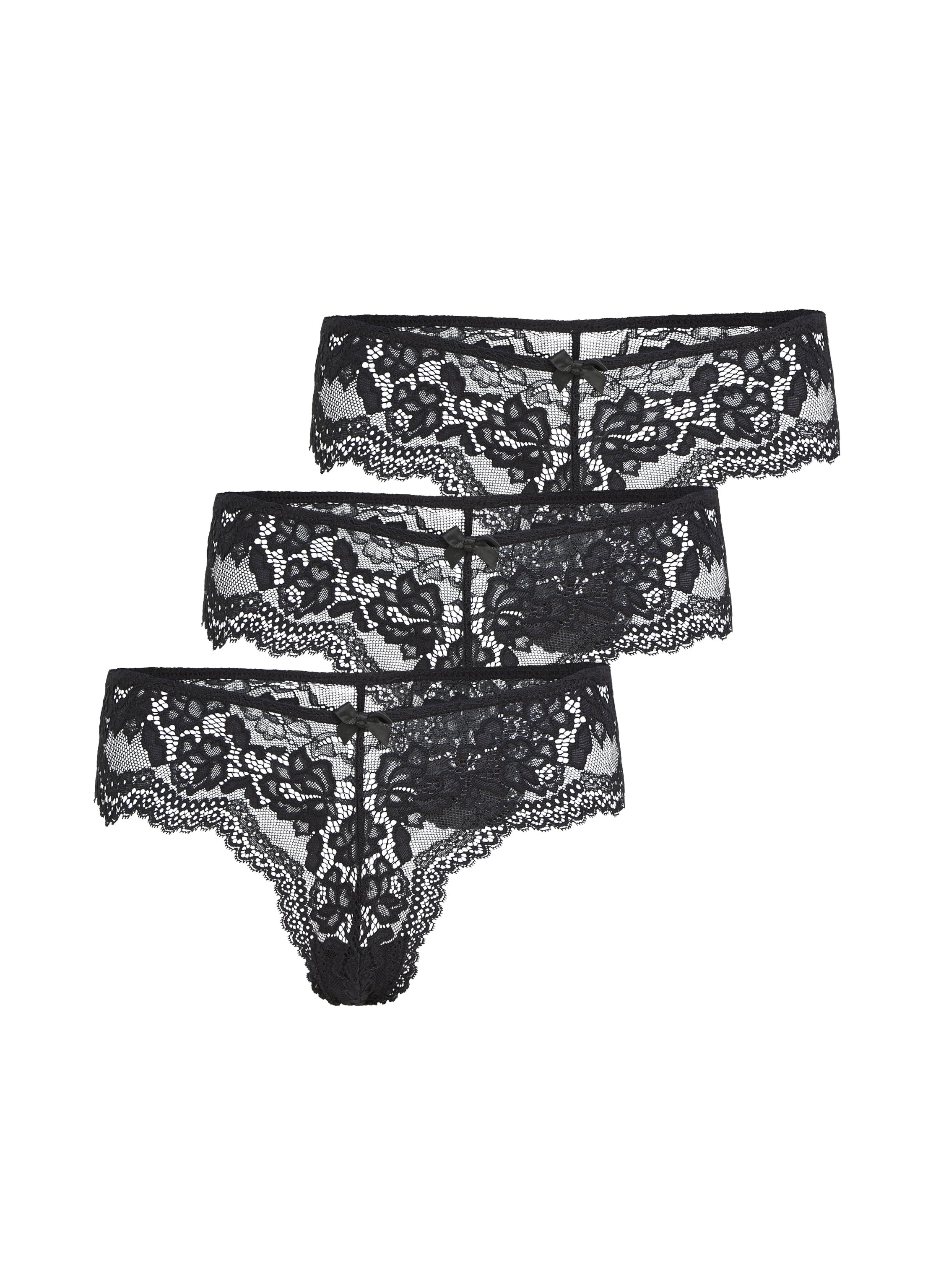 3-pakning brasiliansk truse Chelsea, Svart, main