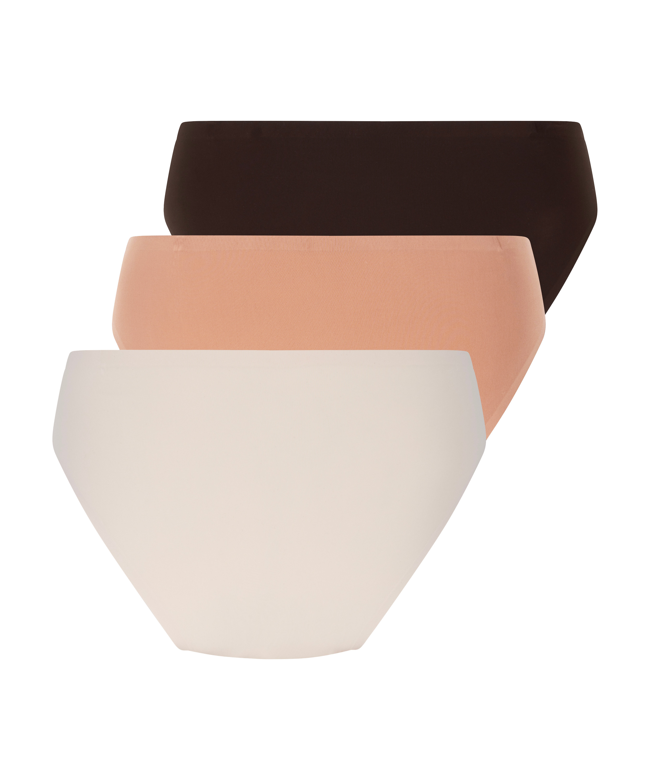 3-pakning invisible brasiliansk truse, Brun, main