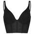 Upolstret longline-BH med spiler Boujee, Svart
