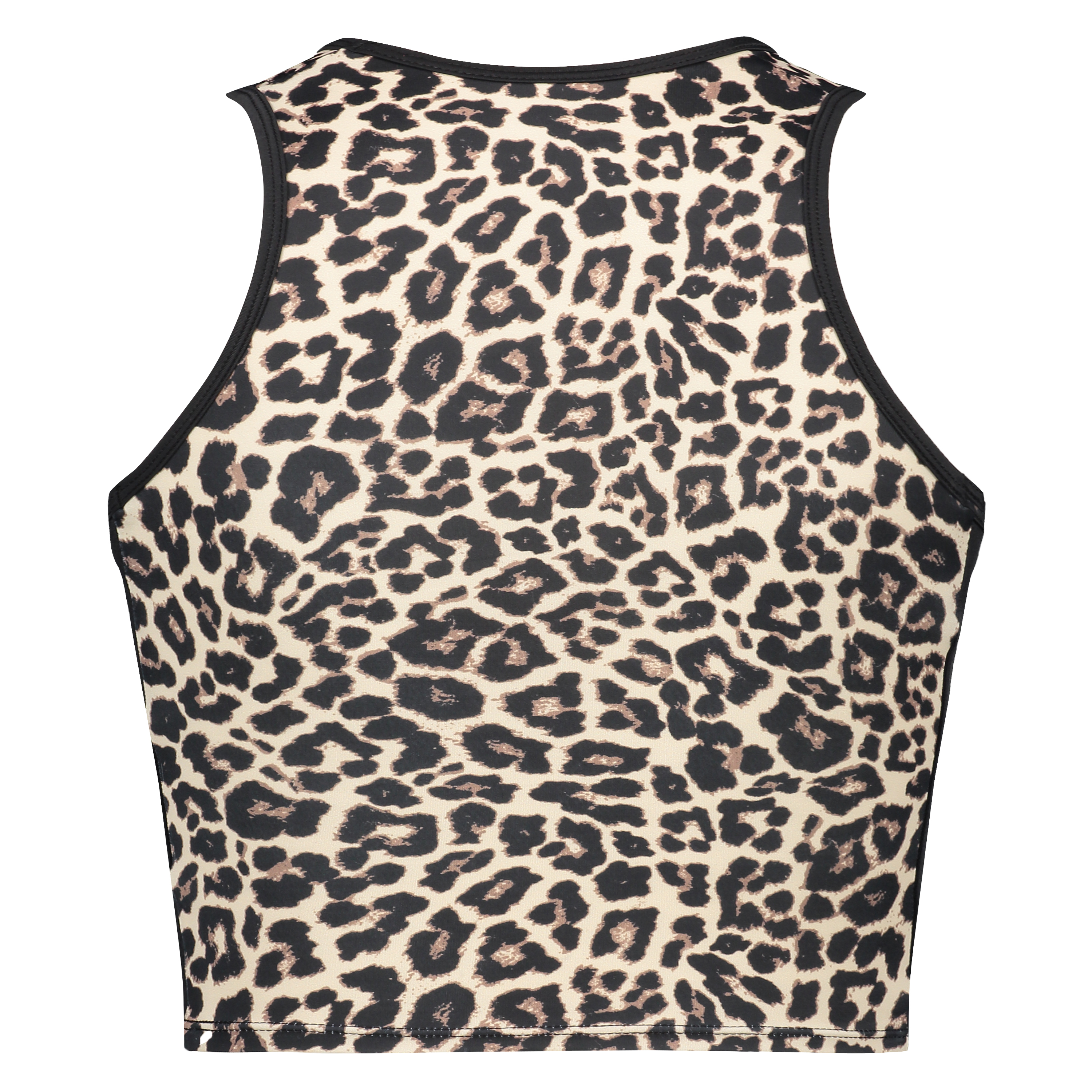 HKMX Leopard cropped sportstanktopp, Grå, main