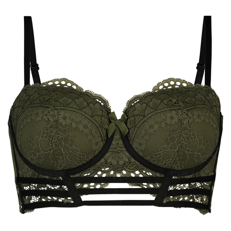 Xiomara Padded Longline Underwired Bra, Grønn
