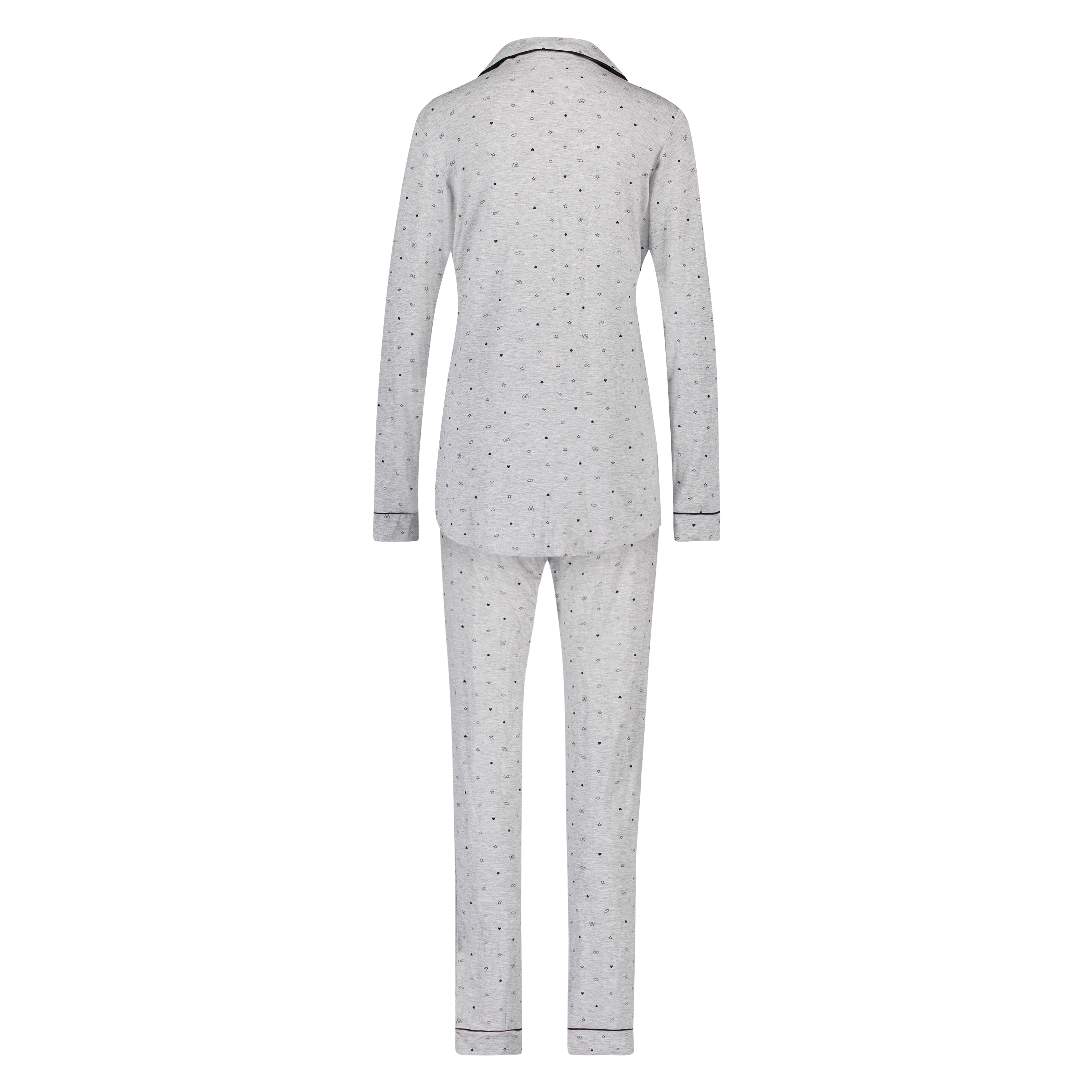 Sett av lang pyjamas, Gr&aring;, main