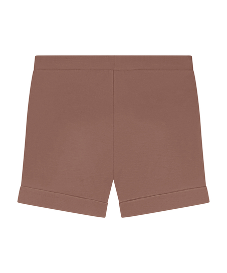 Essential shorts i jerseystoff, Brun