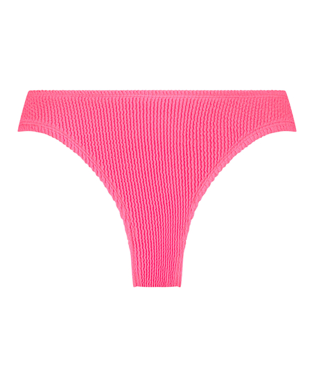 Høykuttet Bikini Underdel Crinkle, Rosa