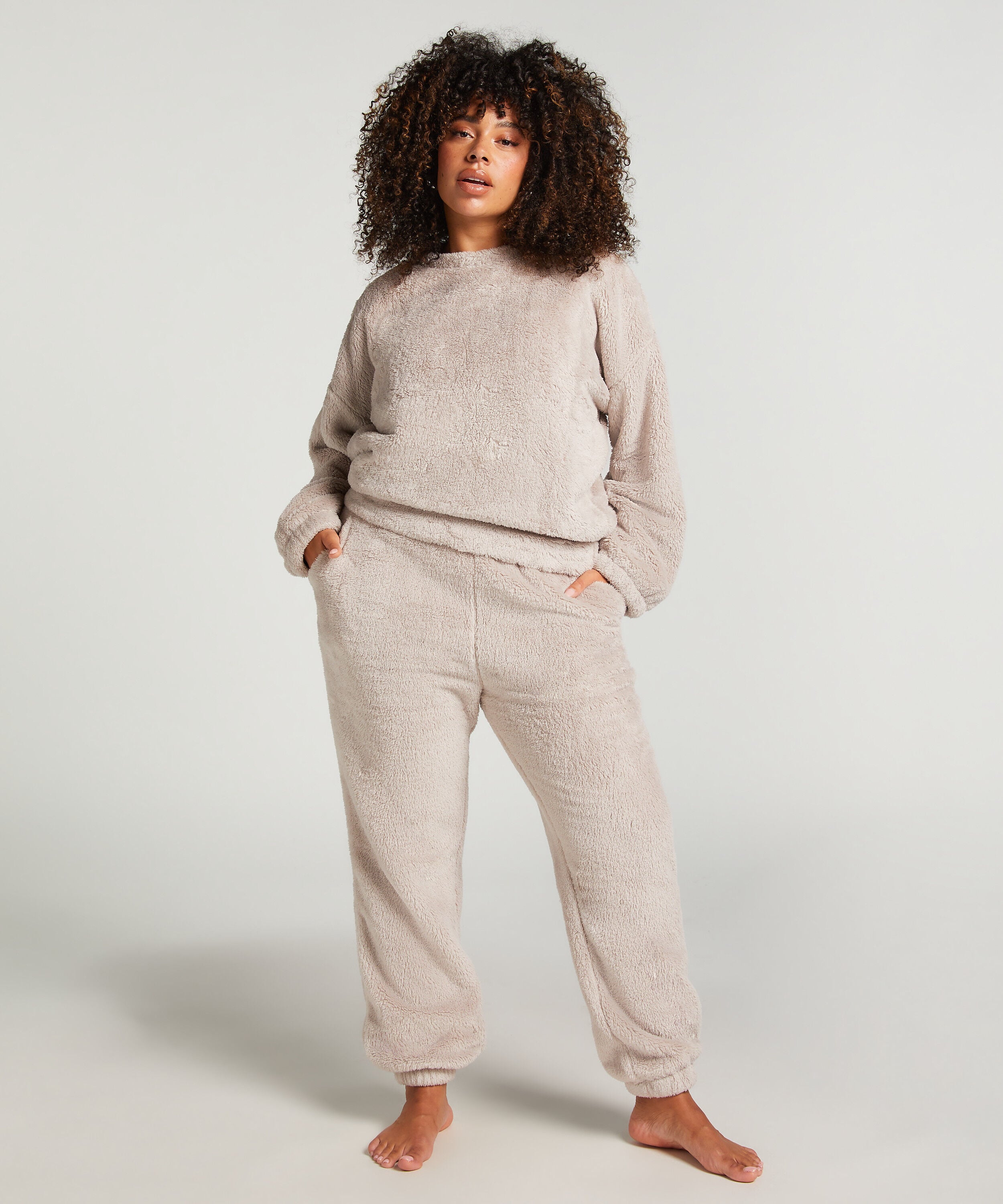 Fleece Snuggle joggebukse, Grå