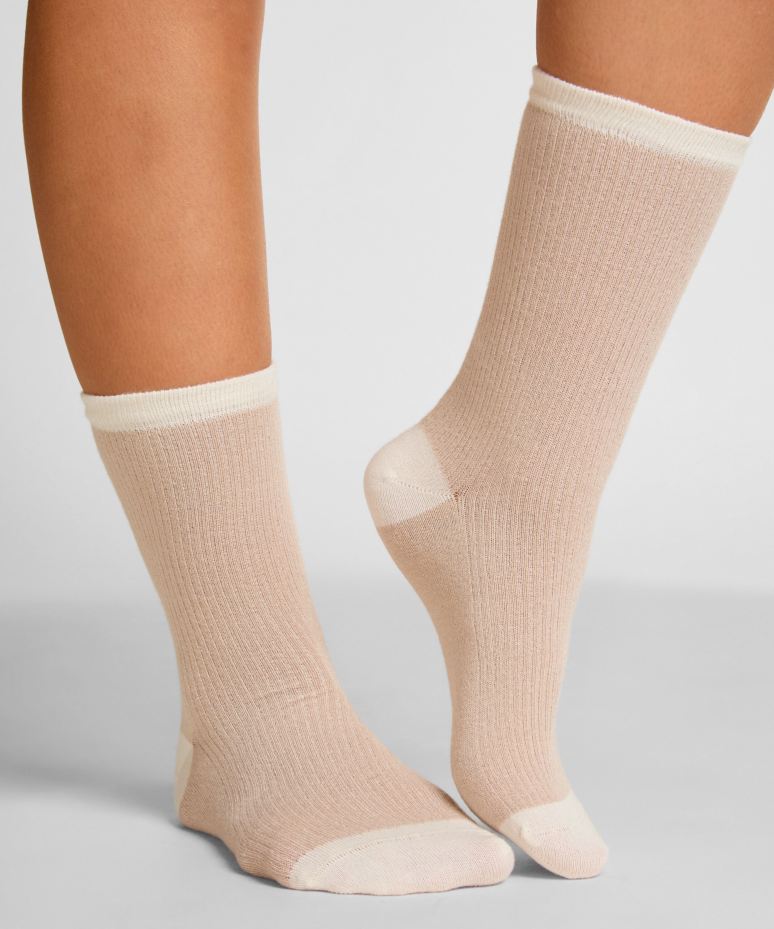 Crew-sokker i modal, Beige