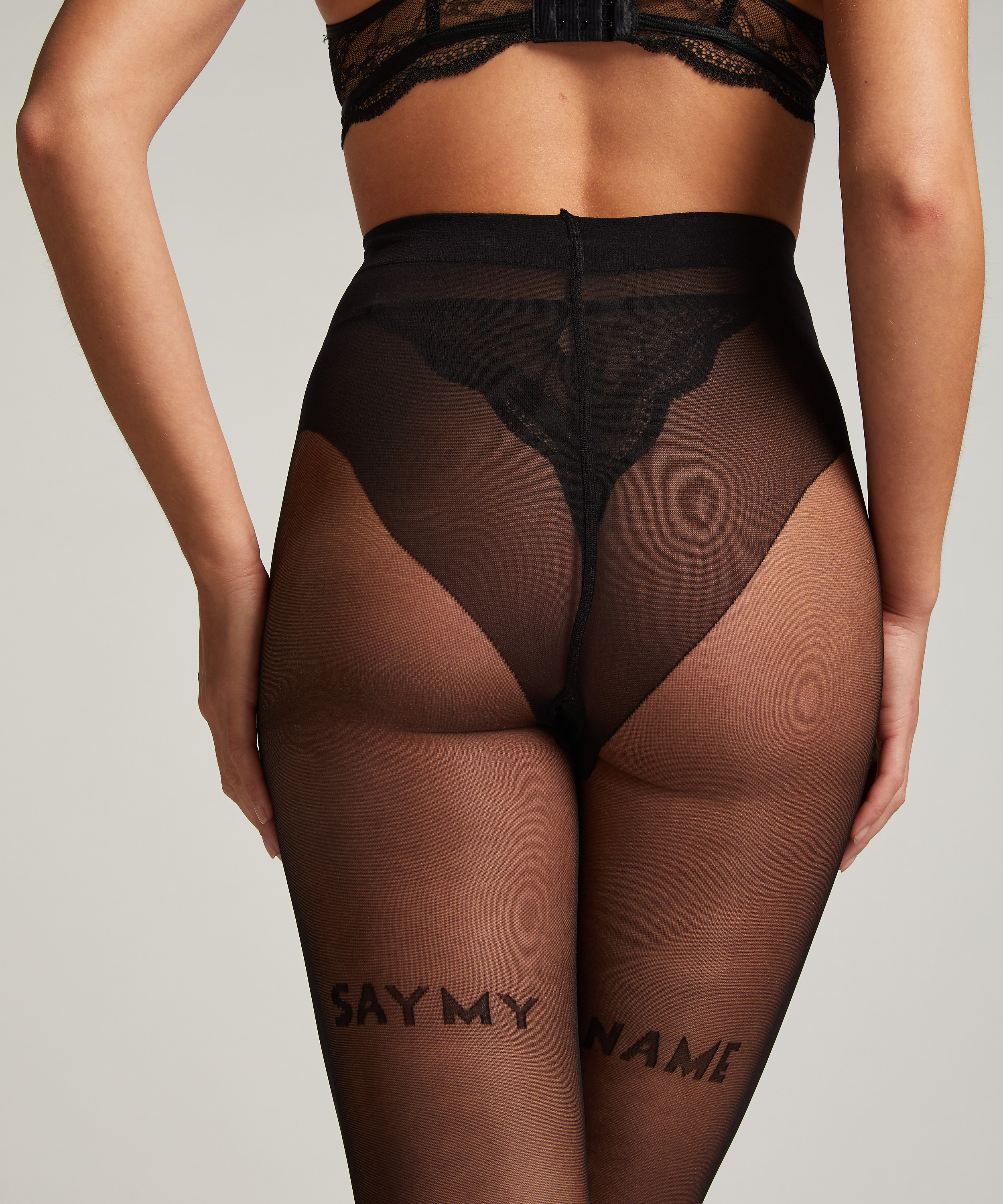 30 Denier panty Say My Name, Svart, main