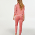 Velvet Jogging Pants, Rosa