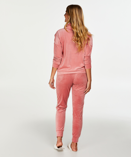 Velvet Jogging Pants, Rosa