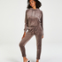 Hoodie Velours, Brun