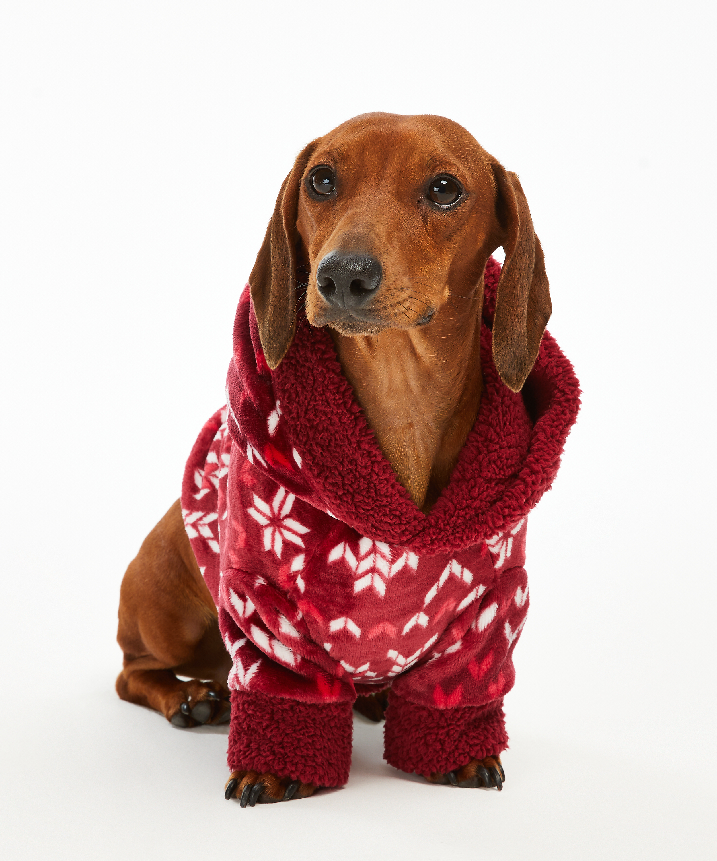 Fleece hunde-onesie, R&oslash;d, main