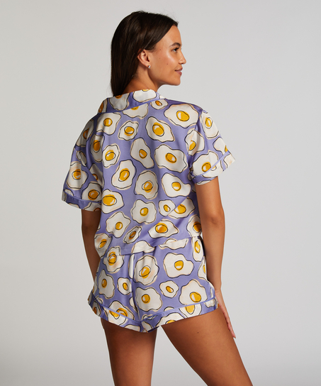 Pyjamasshorts i sateng, Lilla