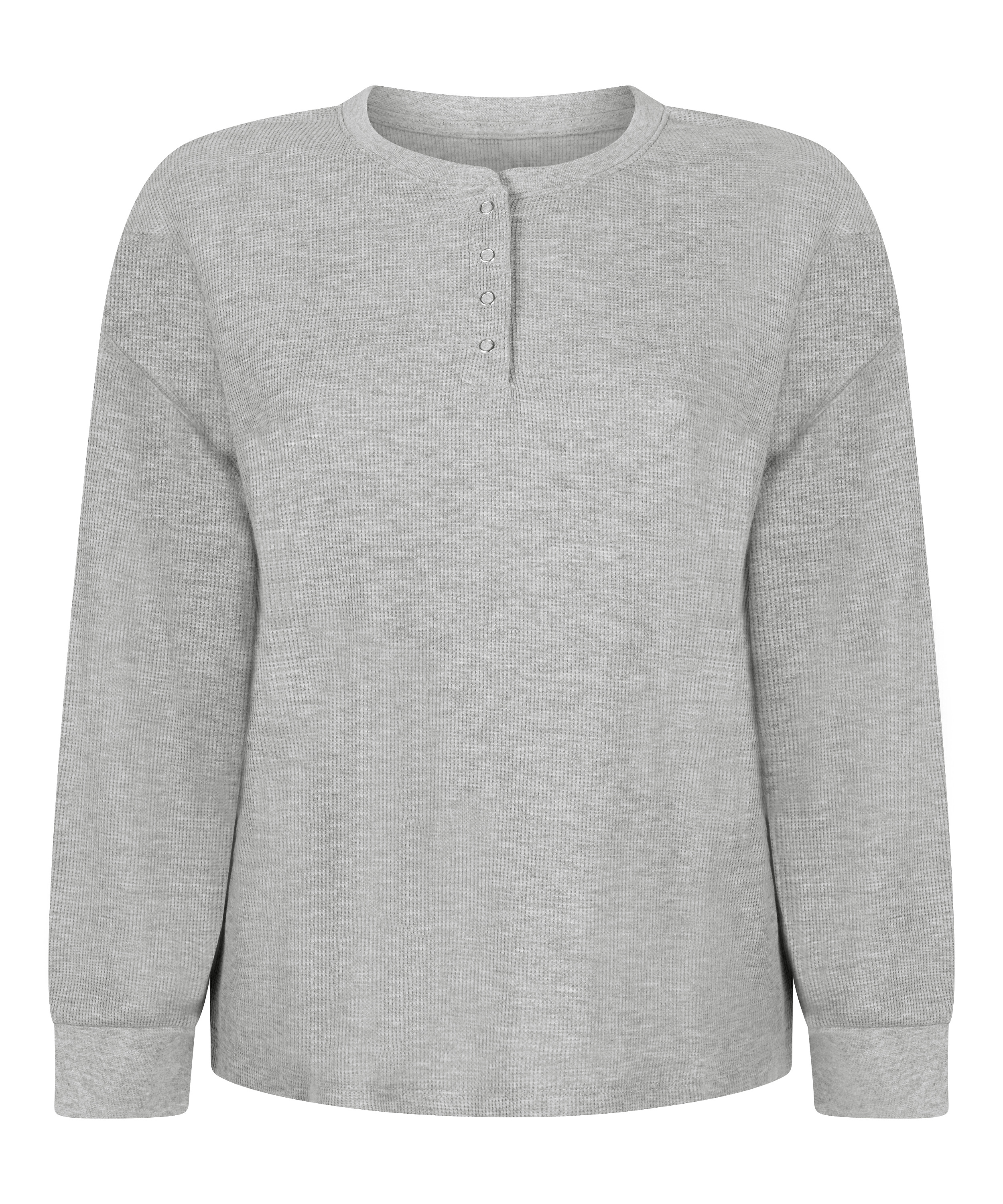 Topp Waffle Henley, Gr&aring;, main