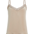 Cami-topp Velours Lace, Beige