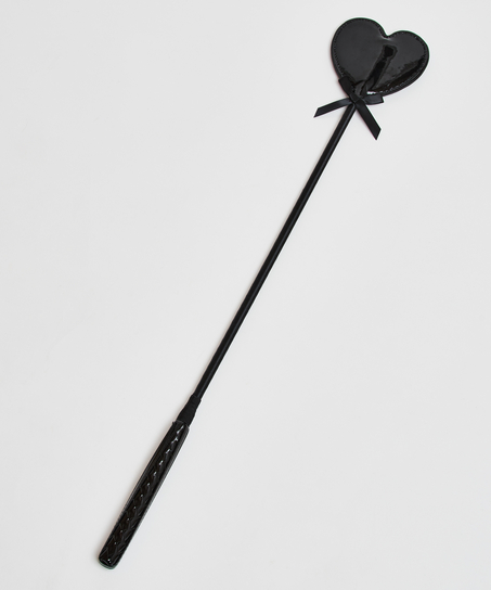 Private pisk med lærlook, Svart