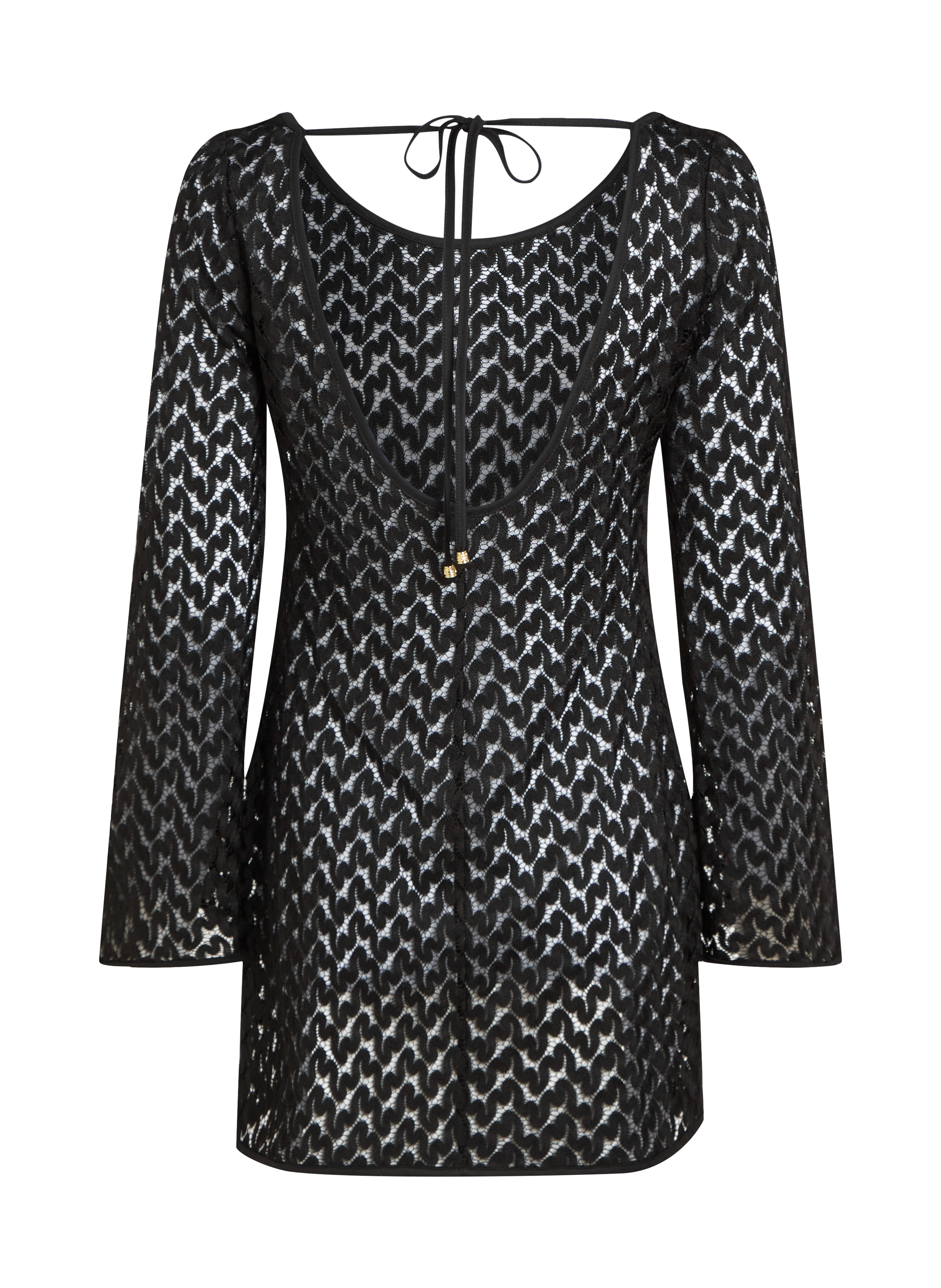 Heklet strandkjole, Svart, main