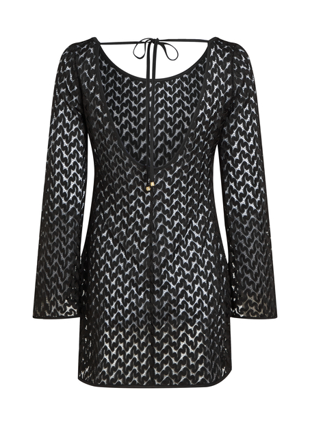 Heklet strandkjole, Svart